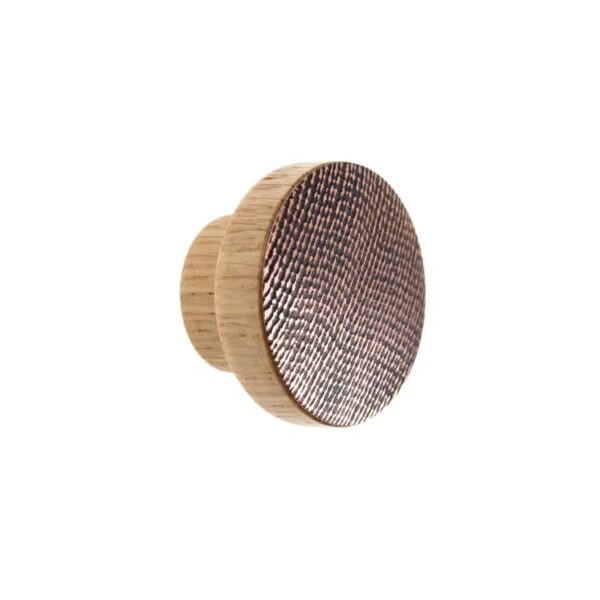 4 cm copper STAMP furniture knob - DOT Manufacture