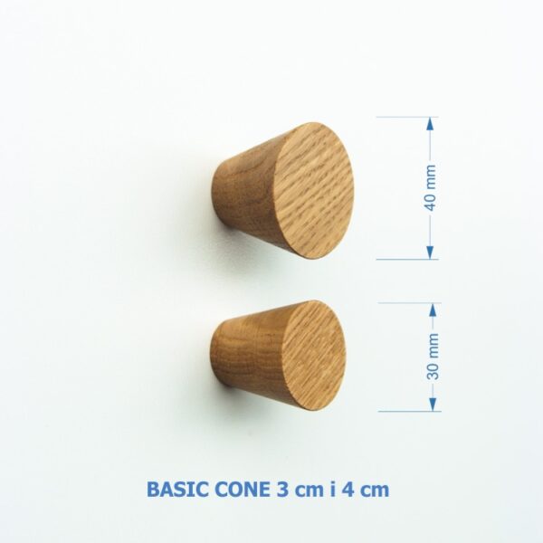 Nowoczesna gałka do mebli - BASIC CONE 3 cm i 4 cm - DOT Manufacture
