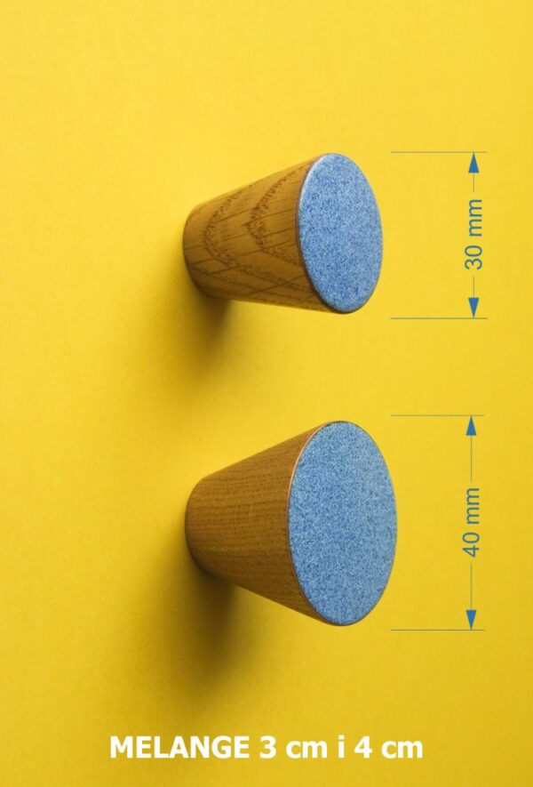 Kolorowe gałki do mebli 3 cm i 4 cm na bazie drewna - MELANGE - DOT Manufacture