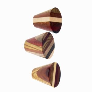 Eleganckie gałki do mebli - wielokolorowe drewno - DOT Manufacture