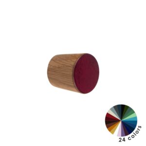 Bordowa gałka do mebli - wybierz spośród 24 kolorów emalii - DOT Manufacture